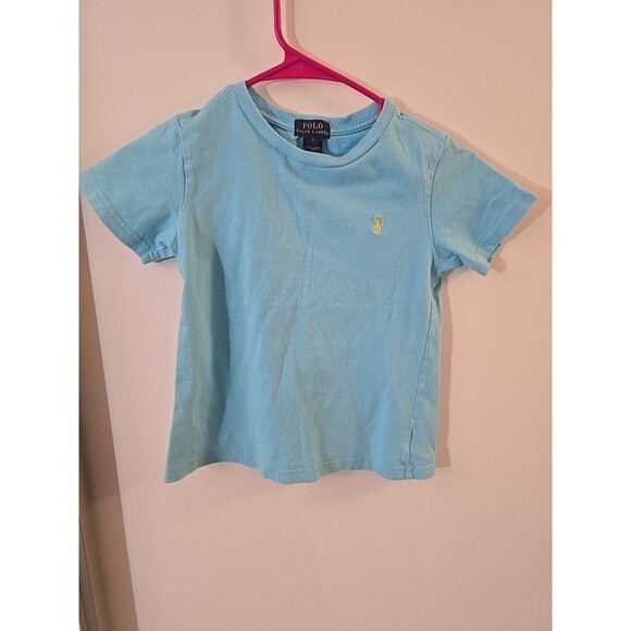 Polo Ralph Lauren Classic Fit Light Blue S/S Crew Neck Pony Logo T-Shirt Boys 5 - Picture 1 of 4